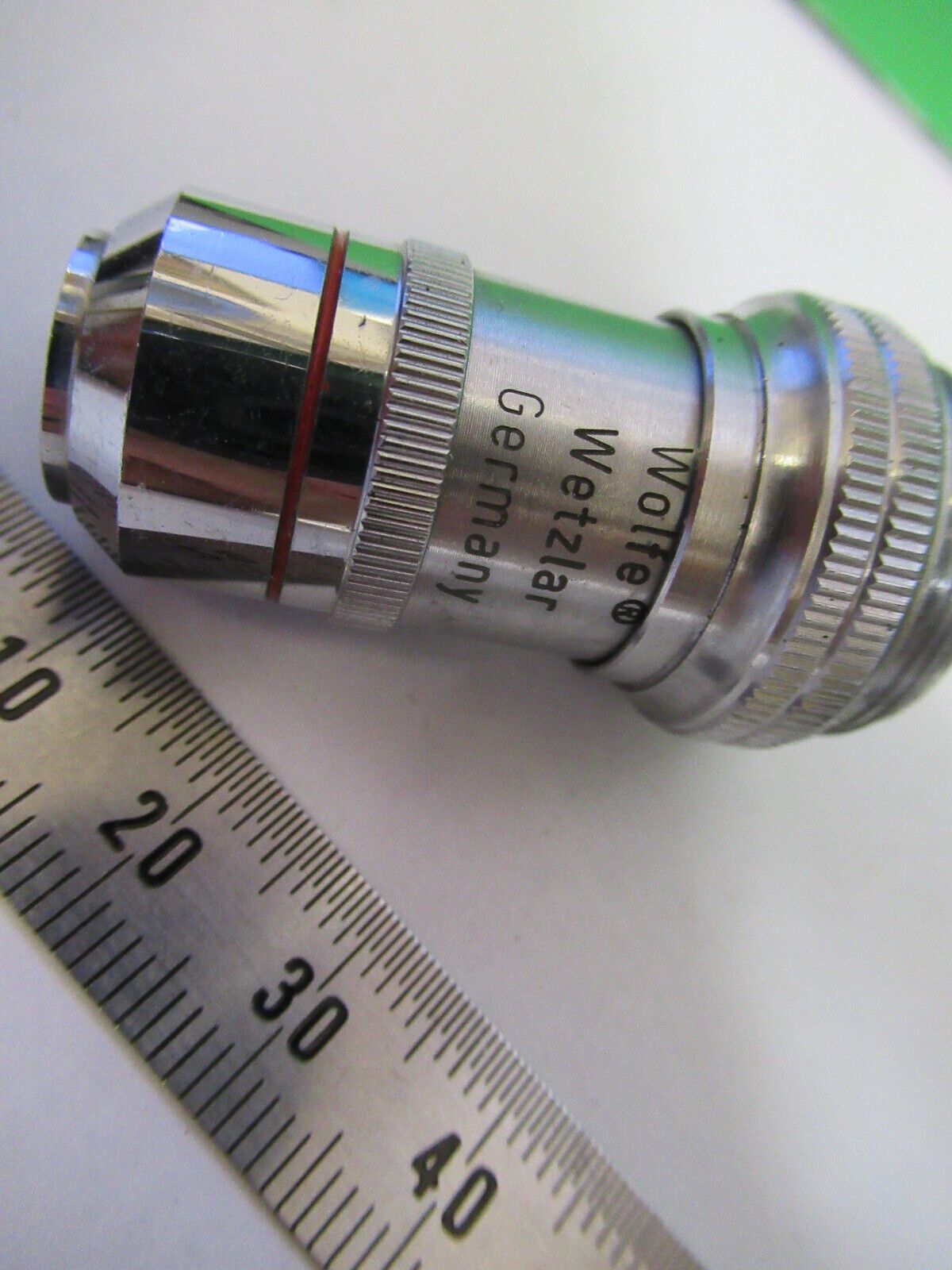 WOLFE WETZLAR GERMANY OBJECTIVE 100X OPTICS MICROSCOPE PART AS PICTURED #R1-A-97