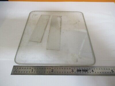 GLASS STAGE [dirty] LEITZ WETZLAR SPECIMEN MICROSCOPE PART AS PICTURED &A3-B-04