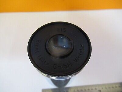 RARE LEITZ WETZLAR GERMANY EYEPIECE a15 OPTICS MICROSCOPE PART AS PIC &85-B-54