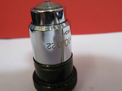 CARL ZEISS GERMANY PLAN 10X /160 OBJECTIVE LENS MICROSCOPE PART AS PIC 4B-A-55