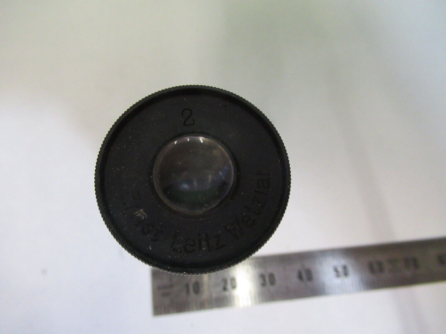 ANTIQUE LEITZ  EYEPIECE "2" LENS OPTICS MICROSCOPE PART AS PICTURED &R2-A-101