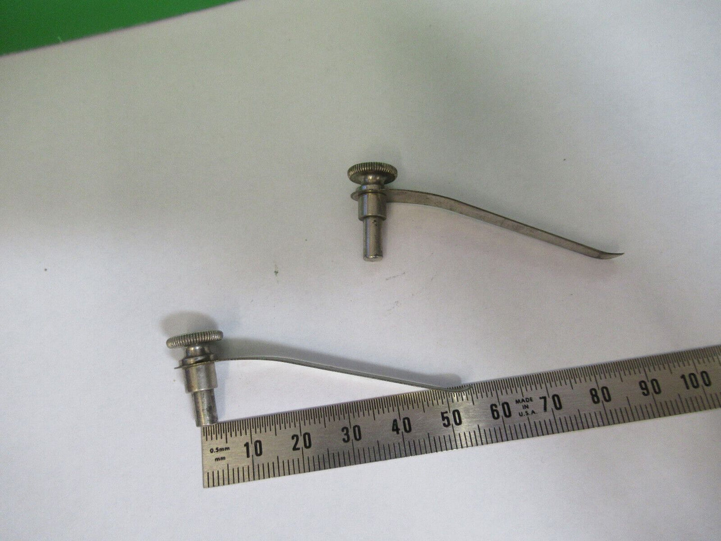 SPENCER AO  PAIR CLIPS STAGE MICROSCOPE PART AS PICTURED #R7-B-11x