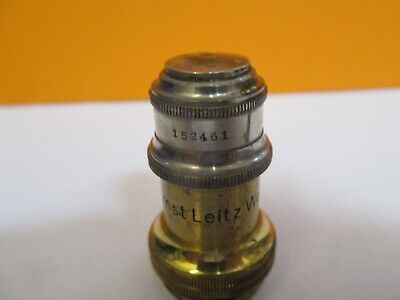 ANTIQUE BRASS ERNST LEITZ 1/12 OBJECTIVE MICROSCOPE PART AS PICTURED &7B-B-19