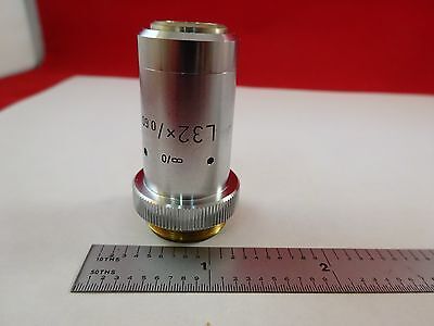 MICROSCOPE PART OBJECTIVE L32X LEITZ GERMANY OPTICS AS IS BIN#R2-C-20