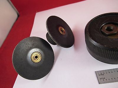 AS PICTURED PAIR MICROSCOPE PART KNOBS ZEISS GERMANY OPTICS BIN#F7-01