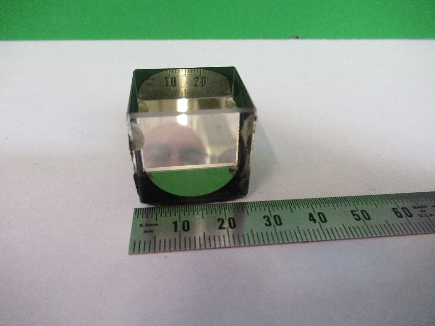 ZEISS PRIMO HEAD BEAM SPLITTER CUBE GLASS MICROSCOPE PART AS PICTURED #R7-B-67