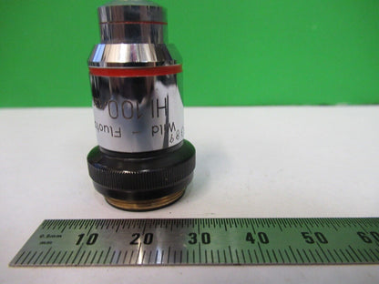 WILD HEERBRUGG SWISS FLUOTAR OBJECTIVE HI 100X MICROSCOPE PART AS PICTUR W4-B-16