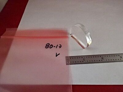 OPTICAL FLAT TRUNCATED SPECTRA PHYSICS FUSED SILICA LASER OPTICS AS IS #80-17