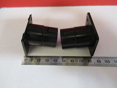 LEITZ WETZLAR BRASS PAIR OCULAR HOLDER HEAD MICROSCOPE PART AS PICTURED &B2-A-20