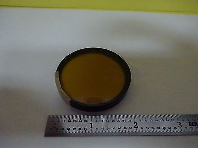 MICROSCOPE PART YELLOW FILTER ILLUMINATOR OPTICS AS IS BIN#4V-FL-33