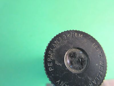 MICROSCOPE PART LEITZ WETZLAR GERMANY PERIPLAN EYEPIECE 6.3X AS IS OPTICS BIN#14