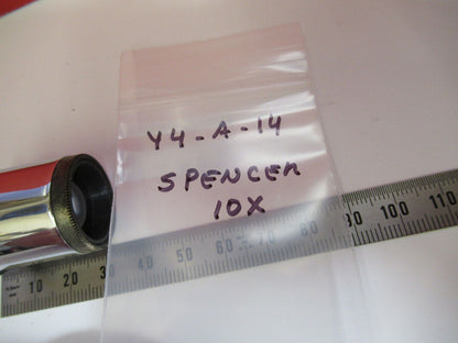 ANTIQUE SPENCER 10X LENS EYEPIECE MICROSCOPE PART AS PICTURED Y4-A-14A