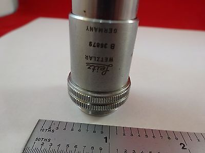 MICROSCOPE PART OBJECTIVE FL 50X LEITZ GERMANY OPTICS AS IS BIN#R2-C-03