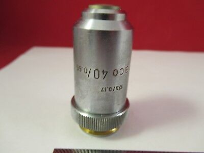 LEITZ GERMANY PHACO OBJECTIVE 40X /170 MICROSCOPE OPTICS AS PICTURED &FT-4-37