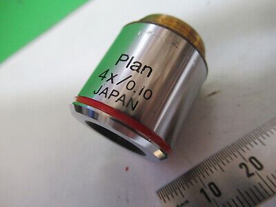 OLYMPUS JAPAN 4X PLAN INFINITY OBJECTIVE MICROSCOPE PART AS PICTURED &R7-B-17