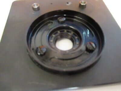 VINTAGE BAUSCH LOMB STAGE TABLE with IRIS MICROSCOPE PART AS PICTURED &A3-B-03