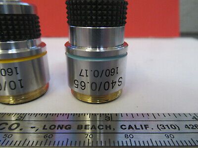 AMSCOPE LOT OBJECTIVES OPTICS MICROSCOPE PART AS PICTURED &A7-B-04