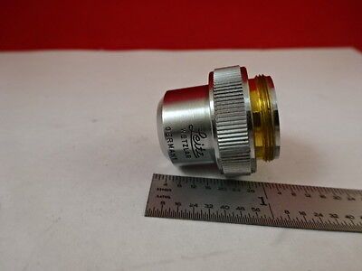 MICROSCOPE PART OBJECTIVE LEITZ WETZLAR GERMANY 4X OPTICS AS IS B#U1-B-09