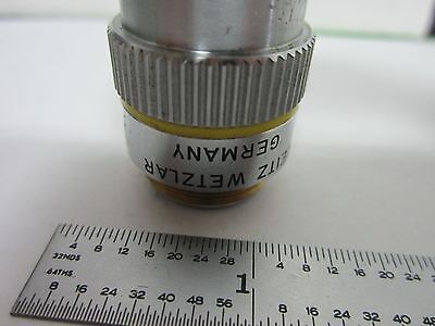 FOR PARTS MICROSCOPE OBJECTIVE LEITZ GERMANY [scratched] 10X OPTICS BIN#L4-07