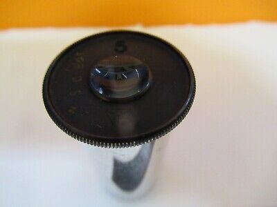 BAUSCH LOMB ANTIQUE "5" EYEPIECE OPTICS MICROSCOPE PART as pictured &A4-FT-97