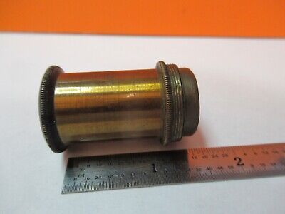 ANTIQUE BRASS RARE LENS EYEPIECE OCULAR MICROSCOPE PART AS PICTURED &7B-B-48