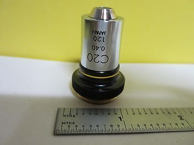 MICROSCOPE PART OBJECTIVE OLYMPUS C20 OPTICS AS IS BIN#34-T-29