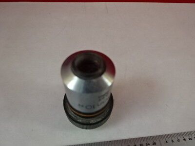 FOR PARTS MICROSCOPE PART OLYMPUS OBJECTIVE PLAN 10X N OPTICS AS IS BIN#S4-A-04