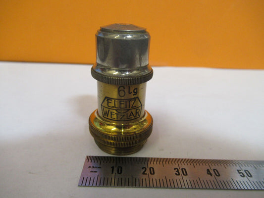 ANTIQUE ERNST LEITZ WETZLAR BRASS OBJECTIVE MICROSCOPE PART AS PICTURED 4b-ft-45