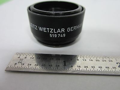 OPTICAL MICROSCOPE LEITZ WETZLAR GERMANY LENS 519749 10X OPTICS as is BIN#M3-77