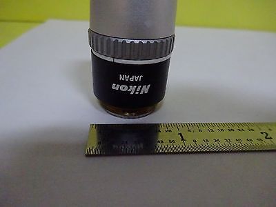 MICROSCOPE OPTICAL PART NIKON JAPAN OBJECTIVE PLAN 100X OPTICS AS IS BIN#X7-15