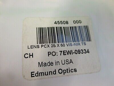 OPTICAL EDMUND OPTICS LENS PCX VIS-NIR 25x50 LASER OPTICS AS PICTURED &80-A-33