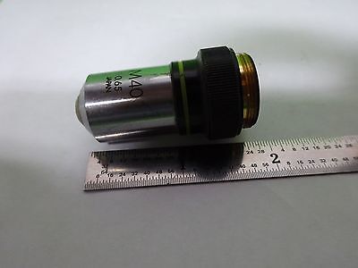 MICROSCOPE PART OBJECTIVE OLYMPUS M40 40X [fair] OPTICS AS IS BIN#Y6-E-13