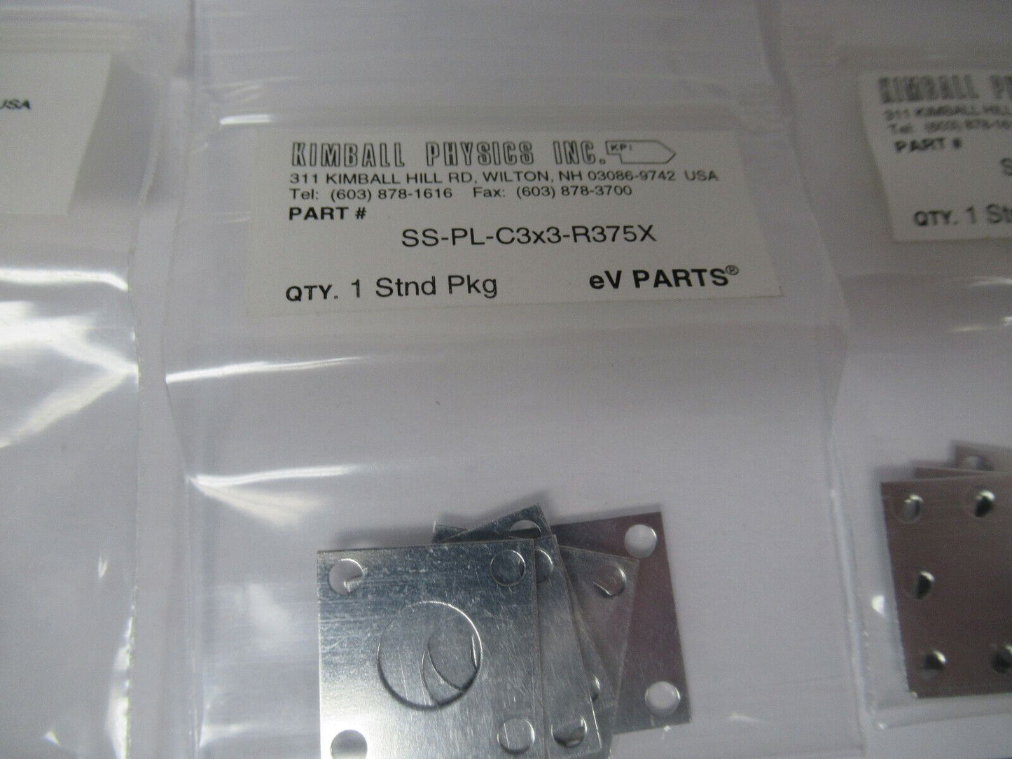 KIMBALL PHYSICS eV LOT PARTS HIGH VACUUM RATED AS PICTURED  #W1-A-33