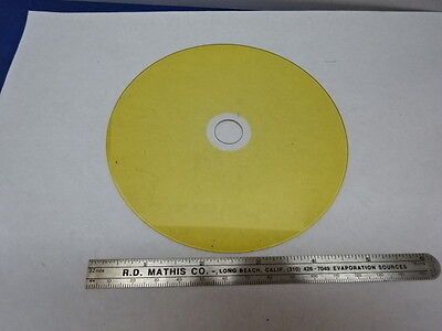 COATED ROUND GLASS DISC HARD DRIVE TEST OPTICAL OPTICS AS PICTURED &83-40