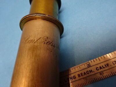 ANTIQUE VERY RARE BRASS CARL ZEISS EYEPIECE OCULAR MICROSCOPE PART AS IS #90-15