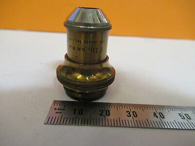 ANTIQUE BAUSCH LOMB 2" BRASS OBJECTIVE MICROSCOPE PART AS PICTURED R7-A-60