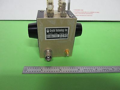 OPTISCHER KRISTALL AKUSTOOPTIKER MODULATOR AOM LASER OPTICS BN#J5-B-99 WASSERGEKÜHLT