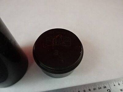 EMPTY ANTIQUE BRASS MICROSCOPE OBJECTIVE CONTAINER CARL ZEISS a3 AS IS N5-A-22