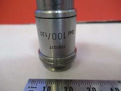 LEITZ WETZLAR OBJECTIVE 100X /170 LENS MICROSCOPE PART AS PICTURED &P8-A-33