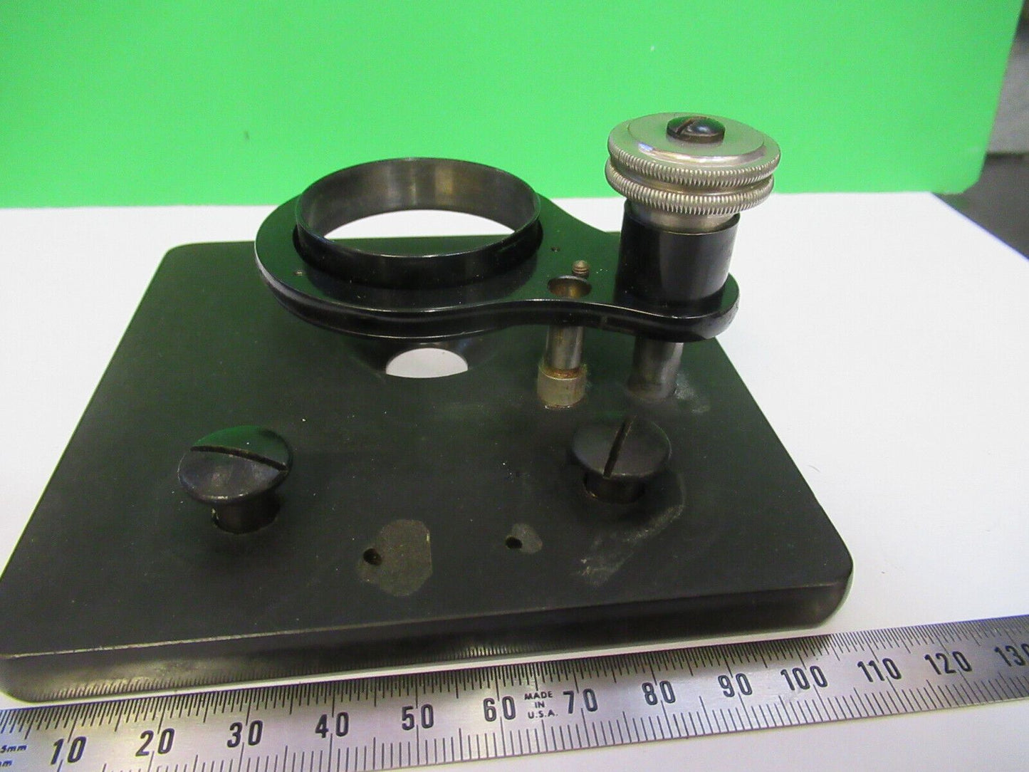 SPENCER VINTAGE STAGE TABLE ANTIQUE MICROSCOPE PART AS PICTURED &R6-A-116