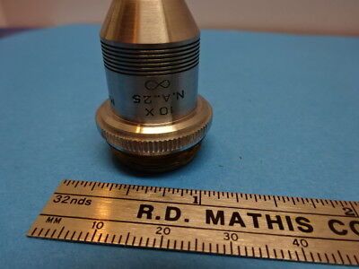 MICROSCOPE PART OPTICAL OBJECTIVE SPENCER AO 10X AMERICAN OPTICS AS IS #90-49