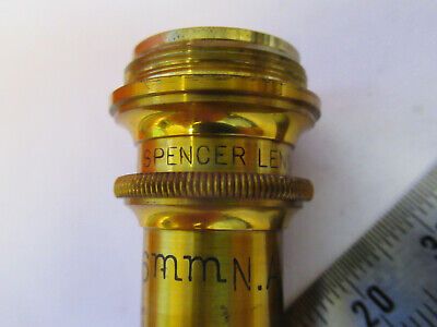 ANTIQUE BRASS SPENCER OBJECTIVE 16mm LENS MICROSCOPE PART AS PICTURED &F6-B-120