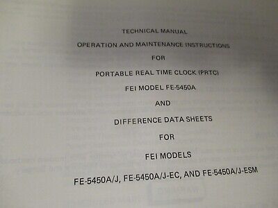 VINTAGE MANUAL FEI FE-5450A CESIUM ATOMIC CLOCK FREQUENCY STANDARD AS PICTURED