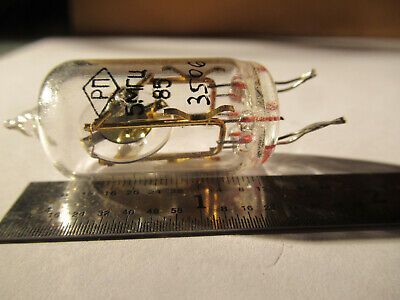 ANTIQUE QUARTZ RADIO CRYSTAL RUSSIAN RP GLASS HOLDER FREQUENCY CONTROL #F4-A-78