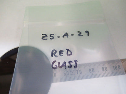 OPTICAL GLASS RED FILTER  laser optics  AS PICTURED &z5-a-29