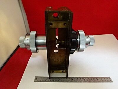 MICROSCOPE PART WILD HEERBRUGG SWISS M20 BRASS STAGE MICROMETER AS IS #51-A-09