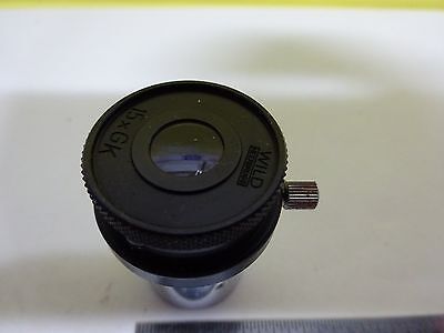 MICROSCOPE PART WILD HEERBRUGG SWISS EYEPIECE 15xGK OPTICS AS IS BIN#W9-39