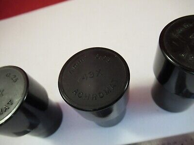 ANTIQUE BAUSCH LOMB LOT EMPTY OBJECTIVE PLASTIC CANS MICROSCOPE AS IS &Q5-A-59