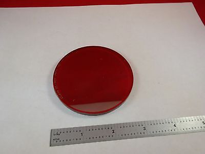 OPTICAL MIL SPEC RED GLASS FILTER LASER OPTICS AS IS BIN#Q7-C-13