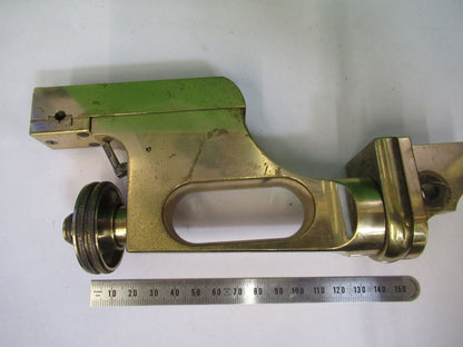 BAUSCH LOMB ANTIQUE BRASS STAGE SUPPORT MICROSCOPE PART AS PICTURED #W5-B-11